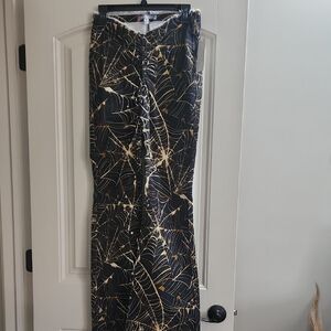 Urban Outfitters Black and Gold Flare Pants